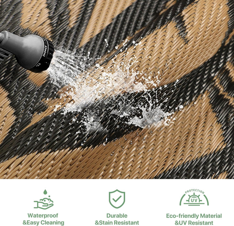 Outdoor Rug Waterproof Reversible Garden Carpet UV