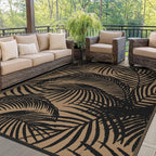 Outdoor Rug Extra Large Botanical Leaf Waterproof