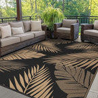 Outdoor Rug Extra Large Botanical Leaf Waterproof