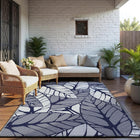 Blue and White Leaves
