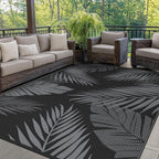 Outdoor Rug Extra Large Botanical Leaf Waterproof