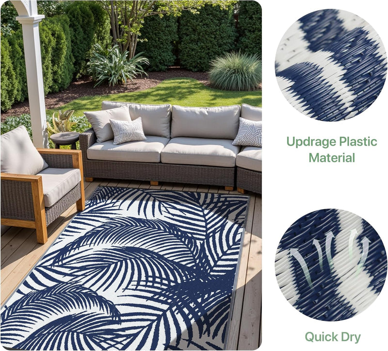 Outdoor Rug Waterproof Reversible Garden Carpet UV