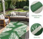 Outdoor Rug Extra Large Botanical Leaf Waterproof