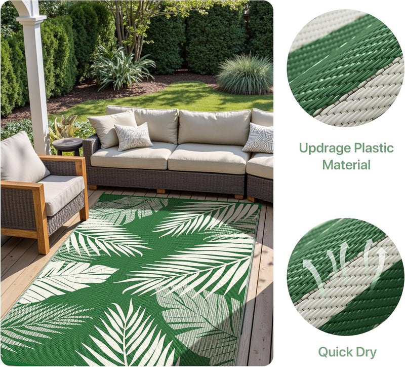 Outdoor Rug Waterproof Reversible Garden Carpet UV