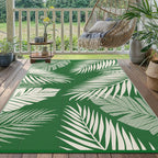 Outdoor Rug Extra Large Botanical Leaf Waterproof