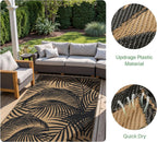 Outdoor Rug Extra Large Botanical Leaf Waterproof