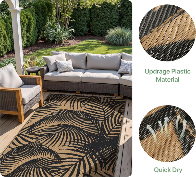 Outdoor Rug Waterproof Reversible Garden Carpet UV