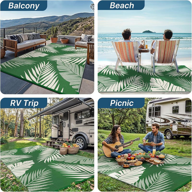 Outdoor Rug Waterproof Reversible Garden Carpet UV