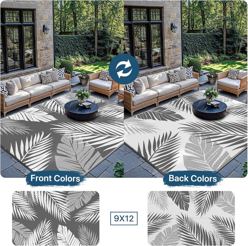 Outdoor Rug Waterproof Reversible Garden Carpet UV