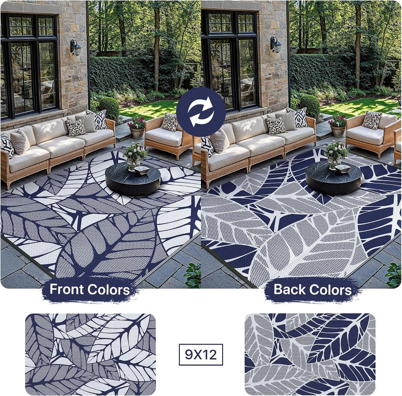 Outdoor Rug Waterproof Reversible Garden Carpet UV