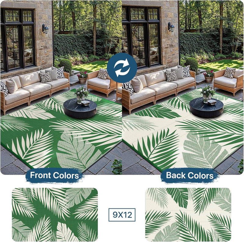 Outdoor Rug Waterproof Reversible Garden Carpet UV