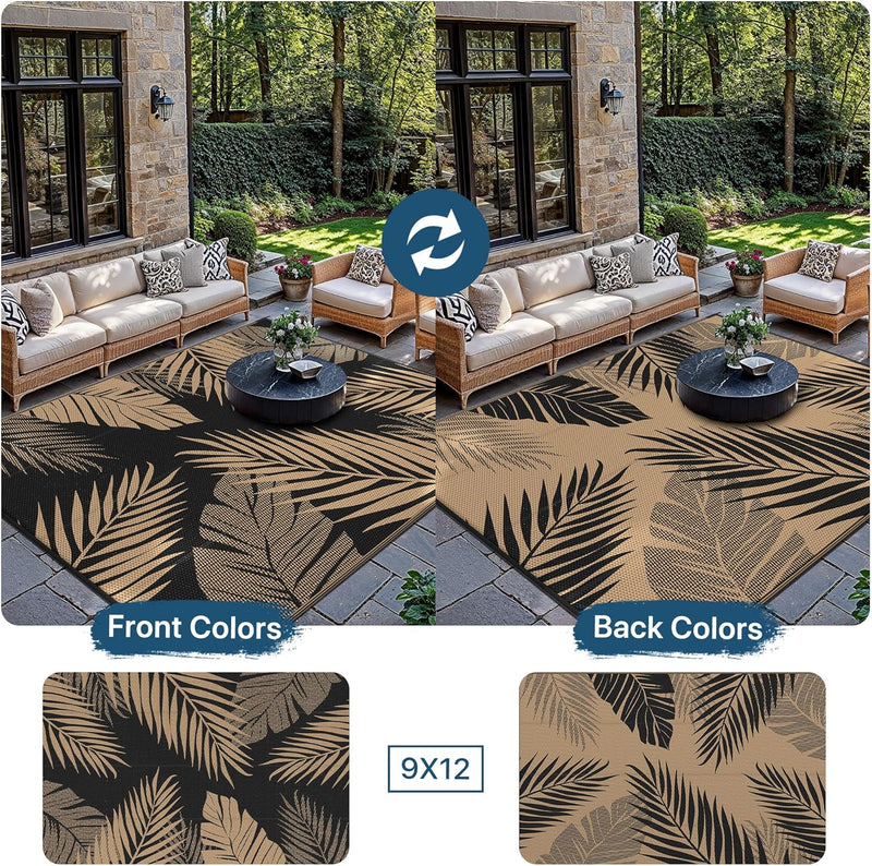 Outdoor Rug Waterproof Reversible Garden Carpet UV