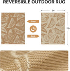 Outdoor Rug Extra Large Butterfly Pattern Waterproof