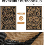 Outdoor Rug Extra Large Butterfly Pattern Waterproof