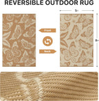 Outdoor Rug Extra Large Butterfly Pattern Waterproof