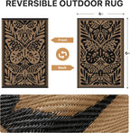 Outdoor Rug Extra Large Butterfly Pattern Waterproof