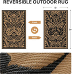 Outdoor Rug Extra Large Butterfly Pattern Waterproof