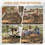 Outdoor Rug Extra Large Butterfly Pattern Waterproof