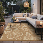 Outdoor Rug Extra Large Butterfly Pattern Waterproof