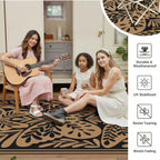 Outdoor Rug Extra Large Butterfly Pattern Waterproof