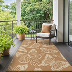 Outdoor Rug Extra Large Butterfly Pattern Waterproof