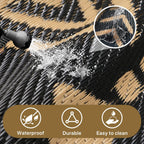 Outdoor Rug Waterproof Reversible Coffee and Large