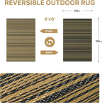 Outdoor Rug Extra Large Waterproof Reversible Garden
