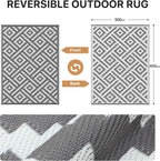 Outdoor Rug Extra Large Waterproof Reversible Garden