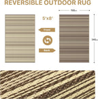 Outdoor Rug Extra Large Waterproof Reversible Garden