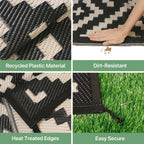 Outdoor Rug Extra Large Waterproof Reversible Garden