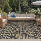 Outdoor Rug Waterproof Reversible Coffee and Large