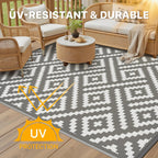 Outdoor Rug Extra Large Waterproof Reversible Garden
