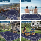 Outdoor Rug Extra Large Waterproof Reversible Garden
