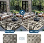 Outdoor Rug Extra Large Waterproof Reversible Garden