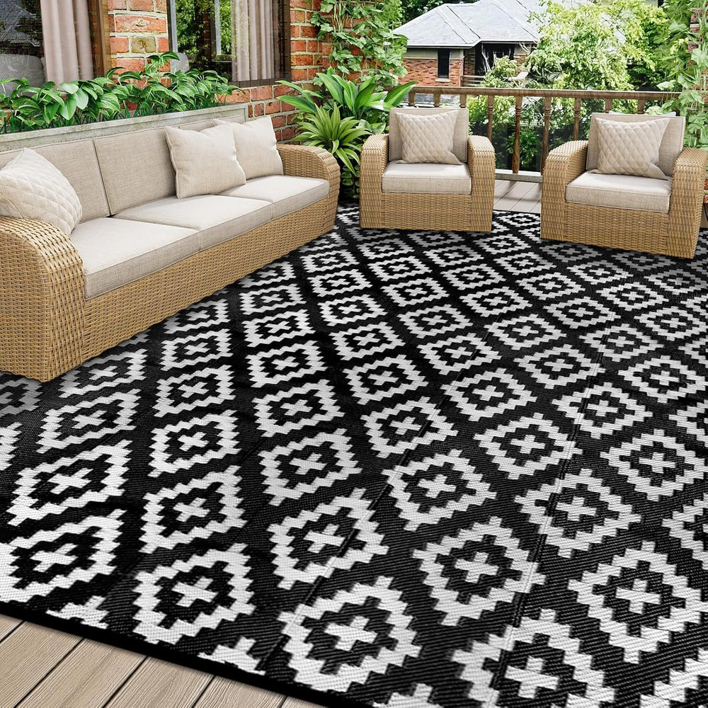 Outdoor Rug for Patio Waterproof 180x270CM Garden Rugs