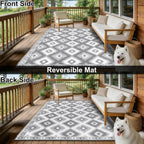 Outdoor Rug for Patio Waterproof 240x300CM Reversible