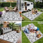 Outdoor Rug for Patio Waterproof 240x300CM Reversible