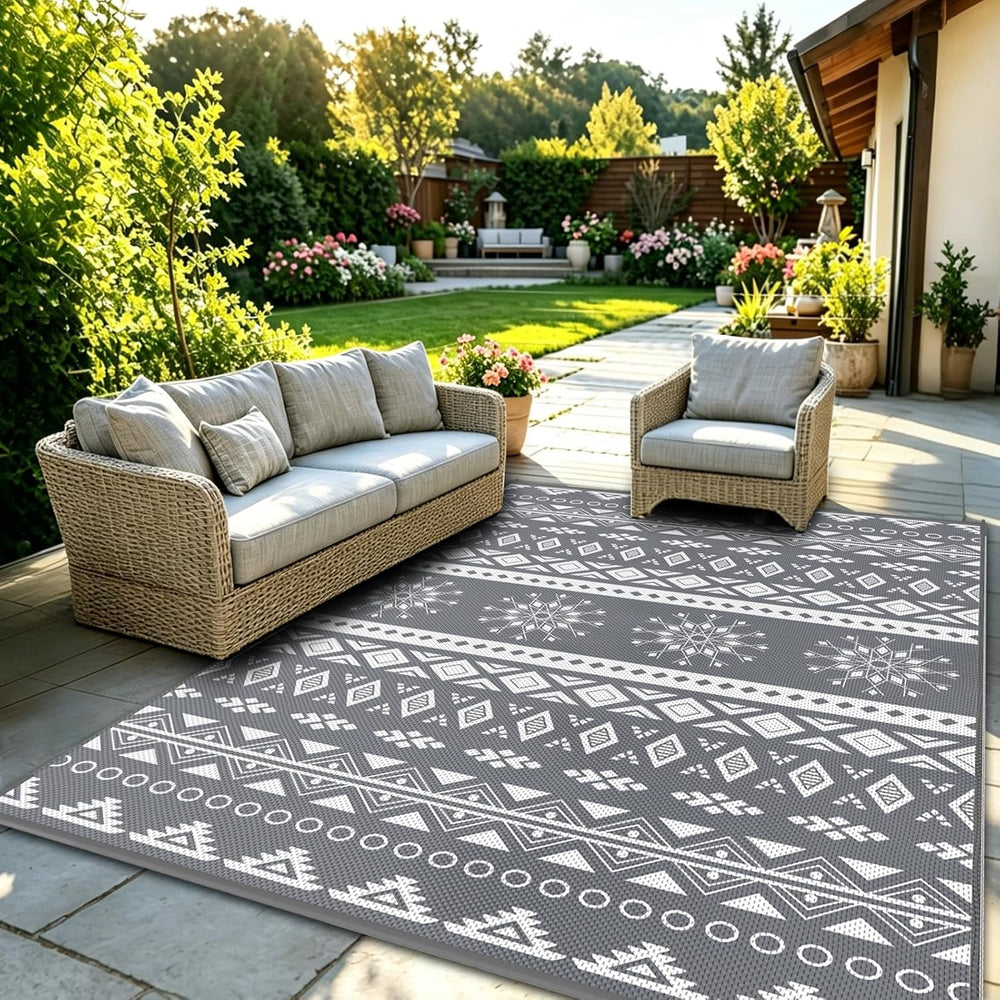Outdoor Rug for Patio Waterproof Reversible Garden Rugs