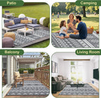 Outdoor Rug for Patio Waterproof Reversible Garden Rugs