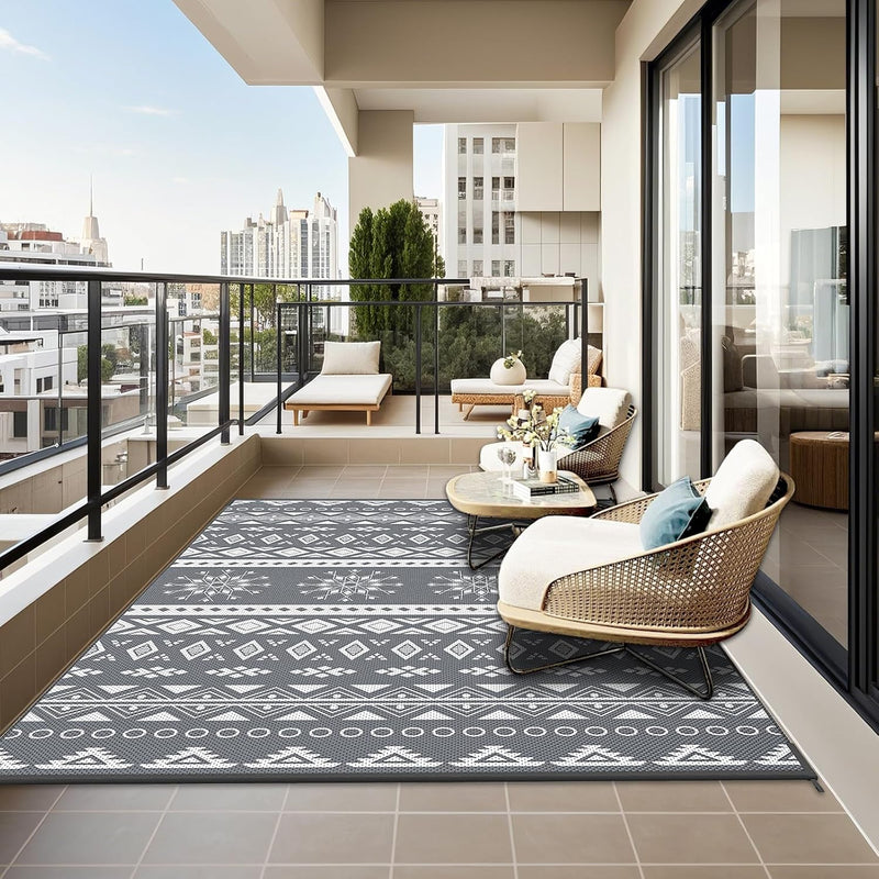 Outdoor Rug for Patio Waterproof Reversible Garden Rugs