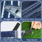 Outdoor Rug for Patio Waterproof Reversible Large