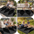 Outdoor Rug for Patio Waterproof Reversible Large