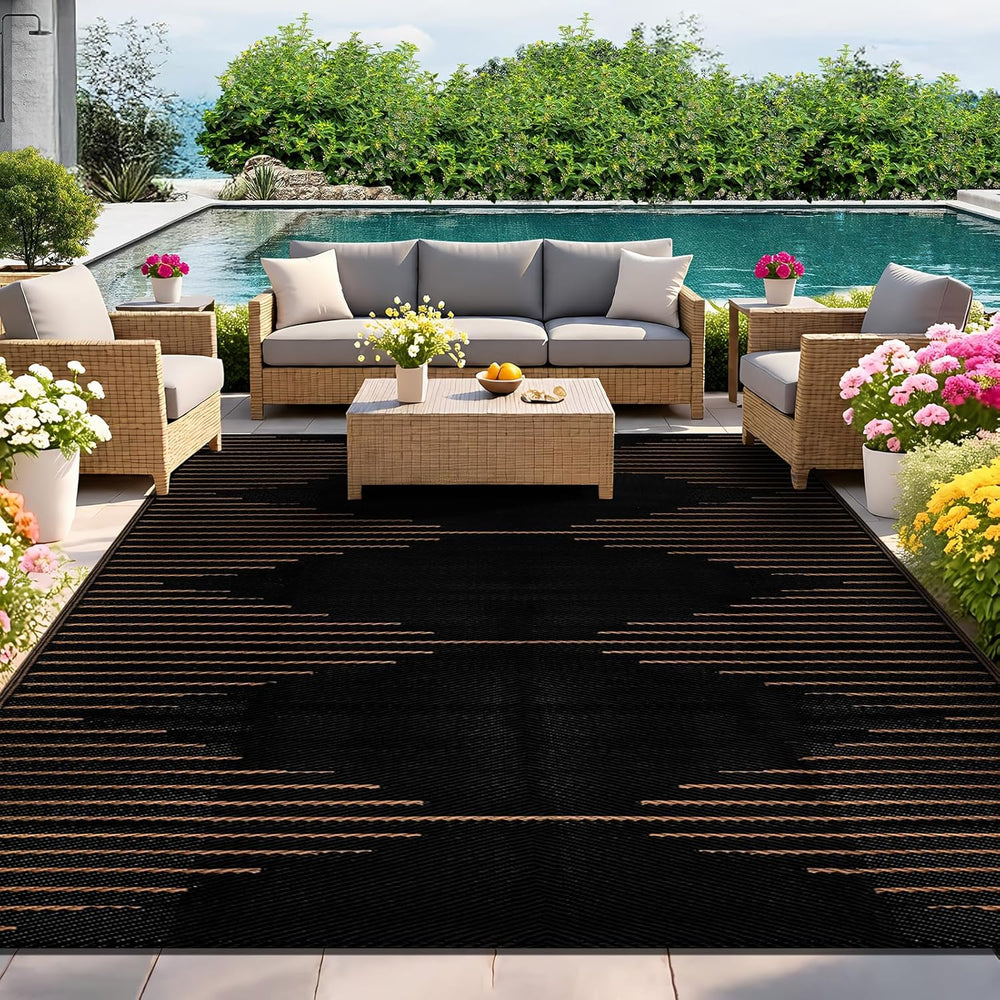 Outdoor Rug for Patio Waterproof Reversible Large