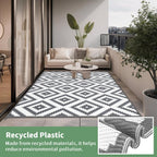 Outdoor Rug for Patios Waterproof Reversible Large Garden