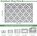 Outdoor Rug for Patios Waterproof Reversible Large Garden