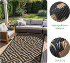Outdoor Rug Garden Rugs Waterproof Reversible Recycled Carpet