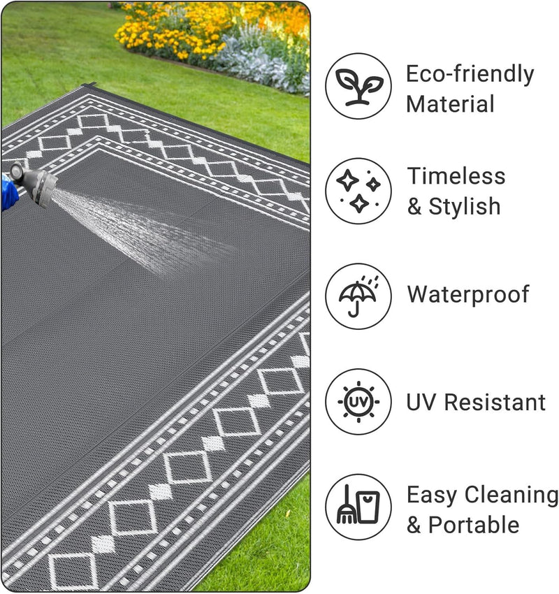 Outdoor Rug Portable Reversible
