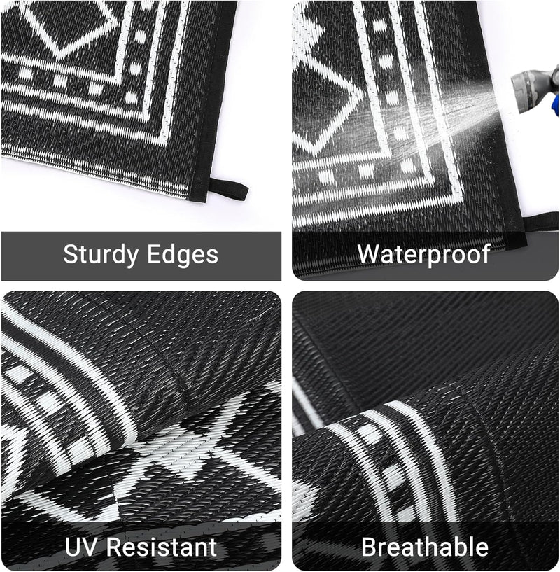 Outdoor Rug Portable Reversible