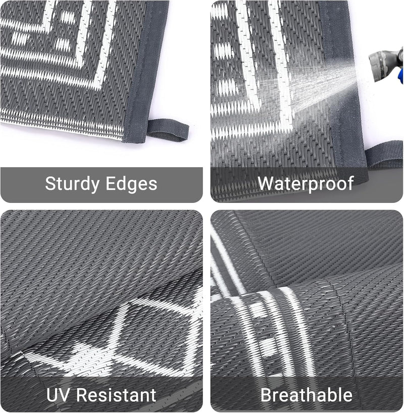 Outdoor Rug Portable Reversible