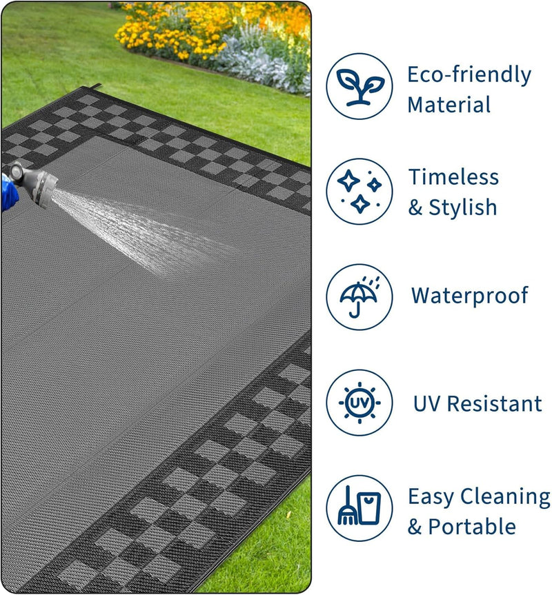 Outdoor Rug Portable Reversible